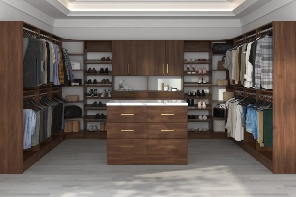 Essential Line Closet — Glacier White Walk-In
